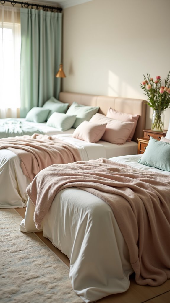 color coordinated bedding aesthetics