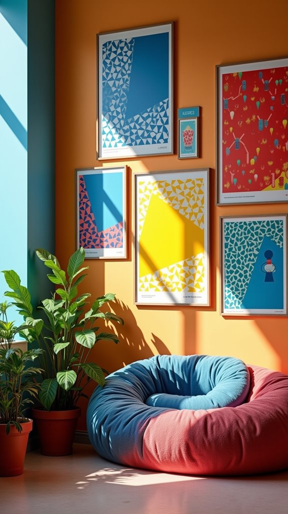 colorful geometric pattern decor