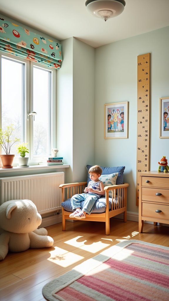 colorful growth chart decor