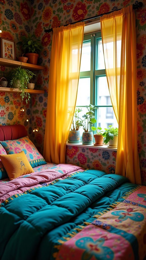 colorful textiles for atmosphere