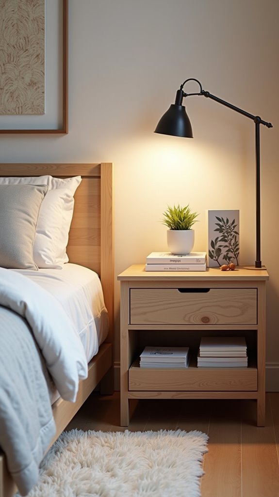 compact nightstands with storage