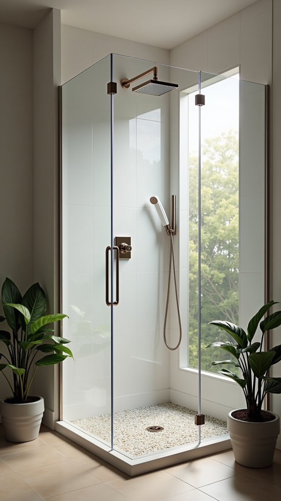 corner shower space optimization