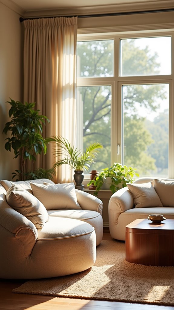 cozy beige seating arrangements