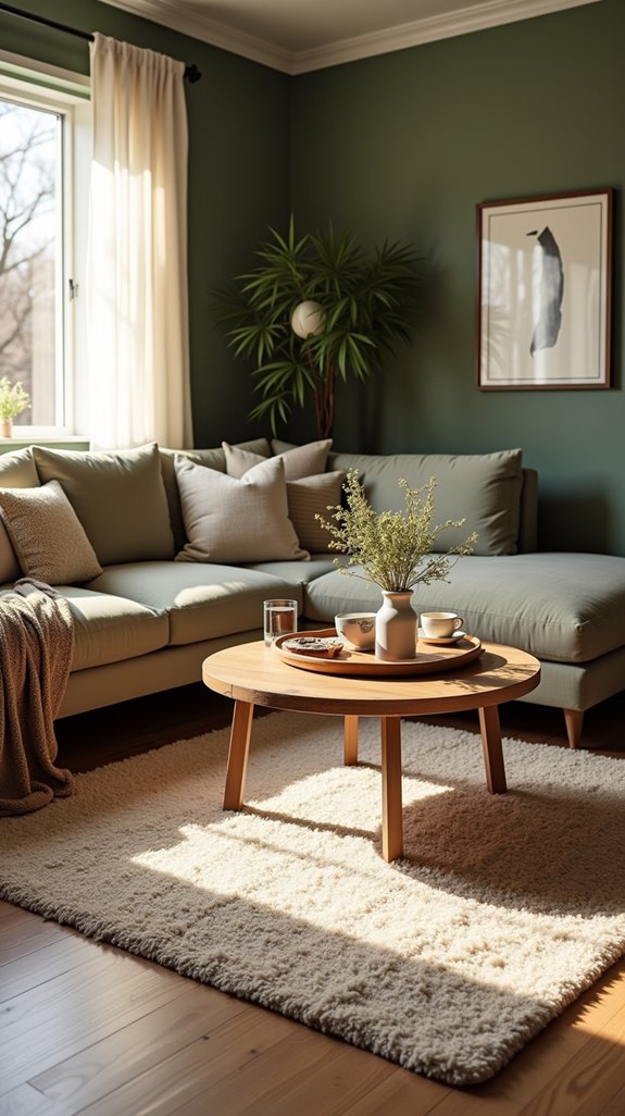 cozy carpet enhances warmth