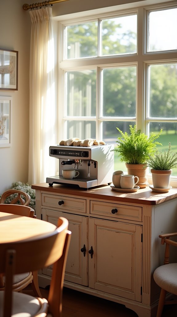 cozy coffee nook setup