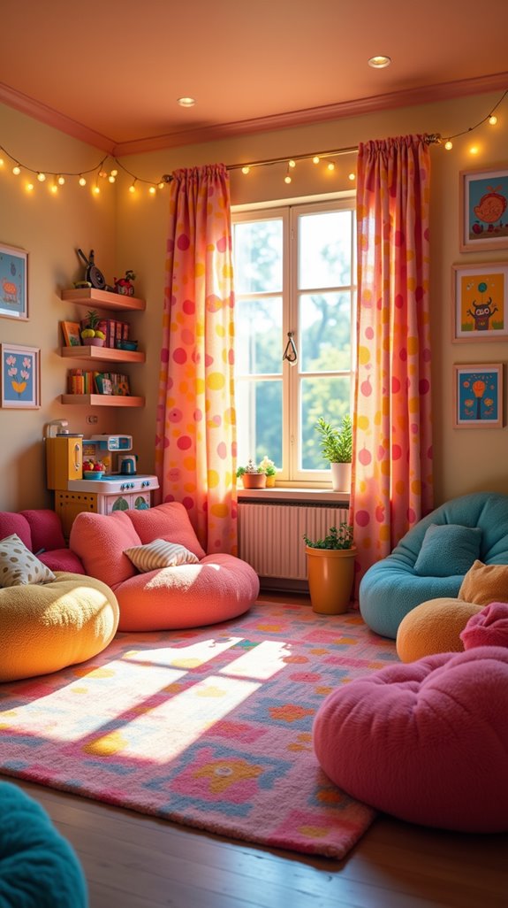 cozy colorful family living