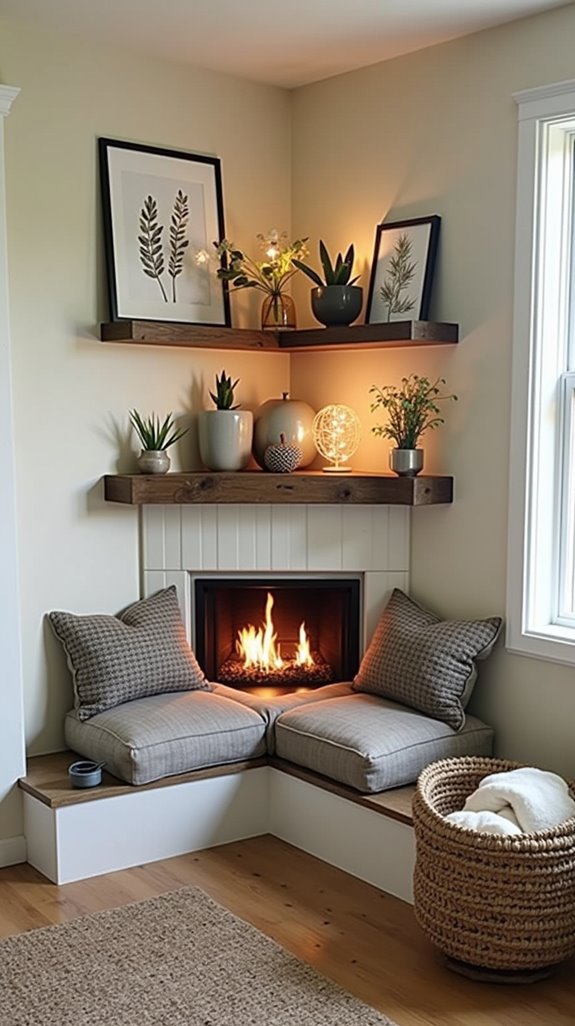cozy corner fireplace charm