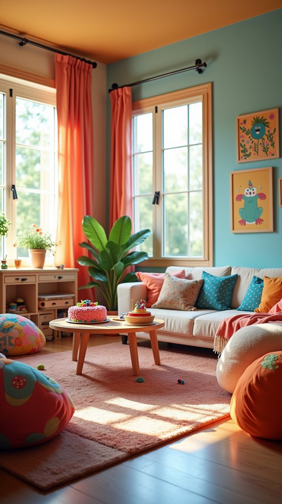 cozy family celebration space