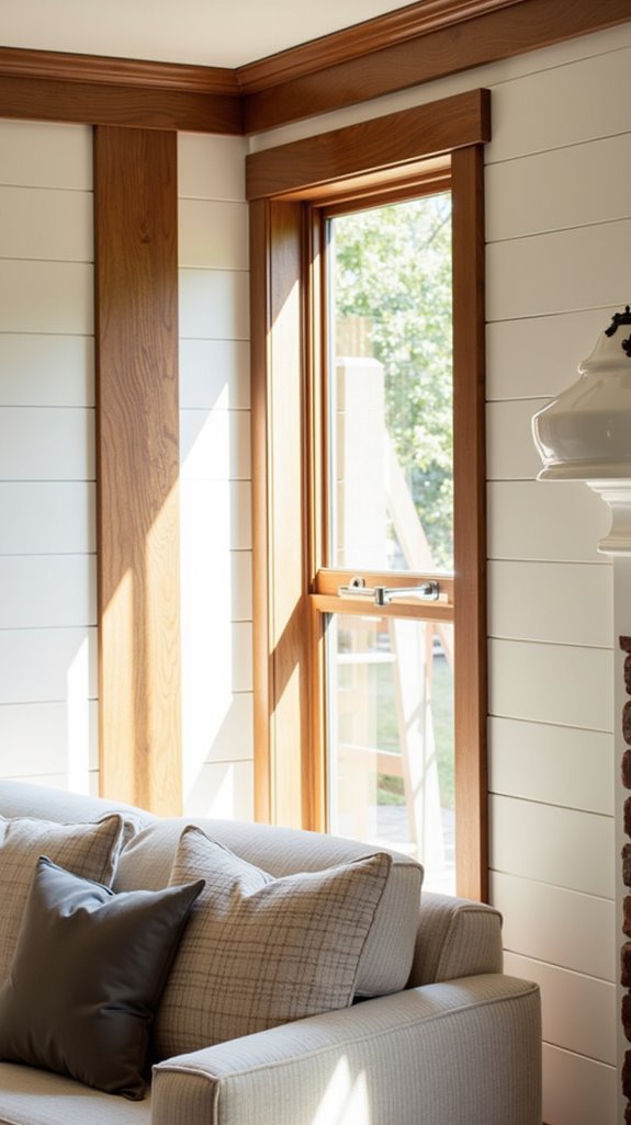 cozy farmhouse shiplap accents