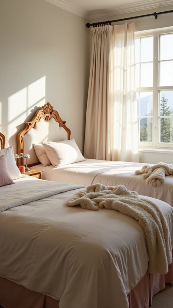 cozy functional shared bedroom