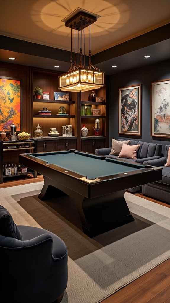 cozy game room seating