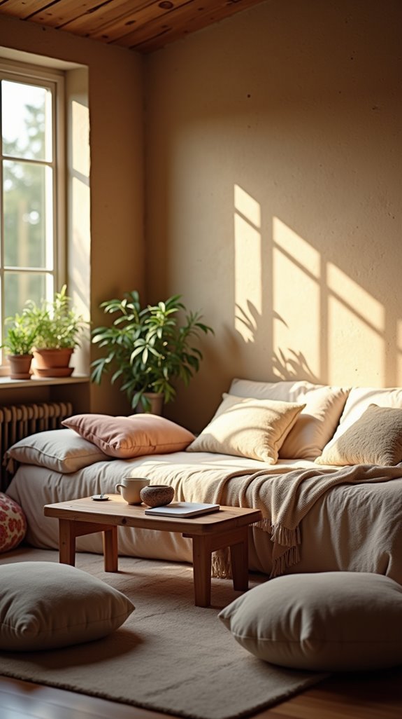 cozy reading corner setup