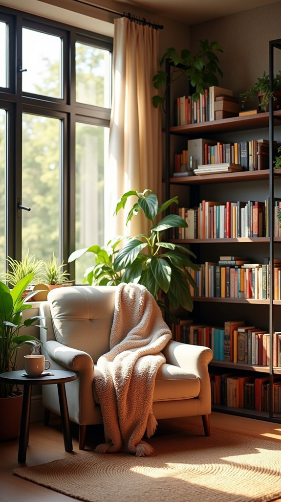 cozy reading nook design