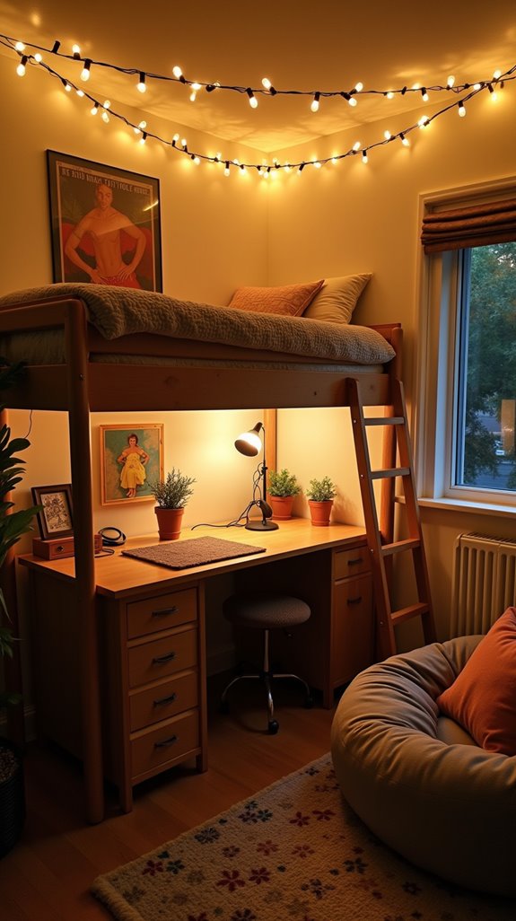 cozy retreat with lights