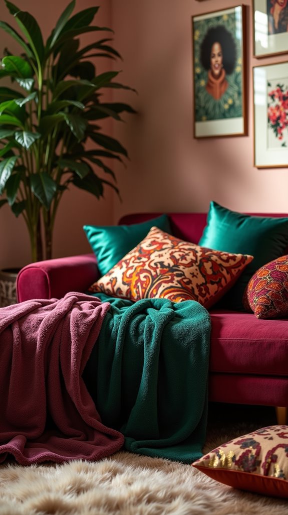 cozy throws and pillows