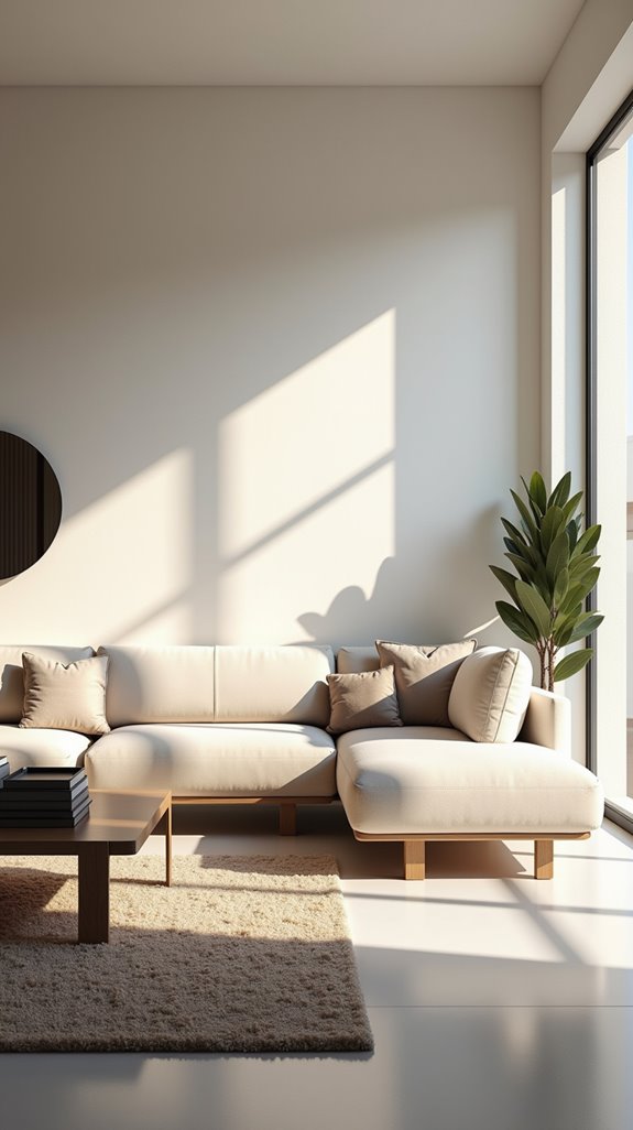 cozy wall mounted sofa arrangement