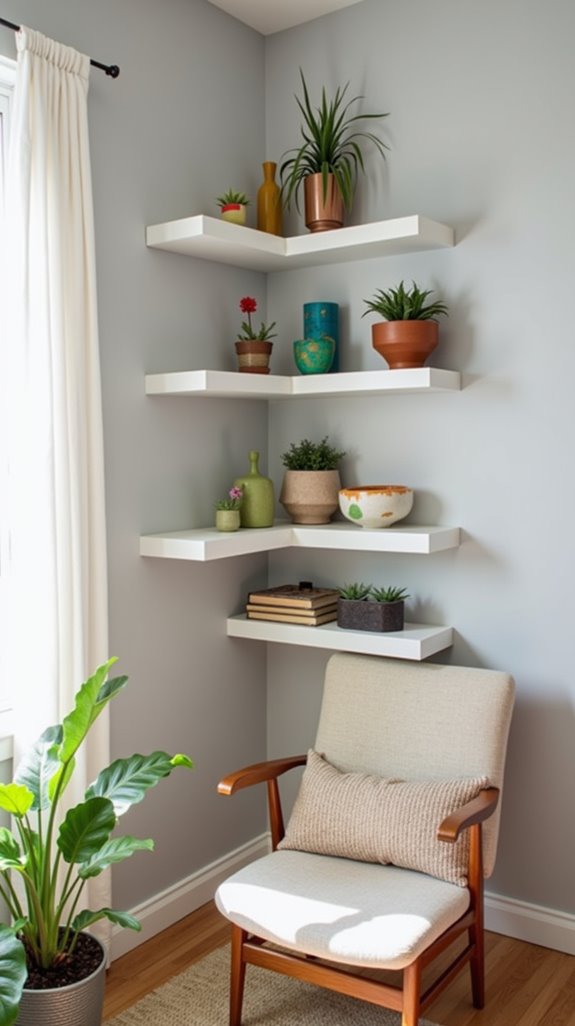 creative floating shelf displays