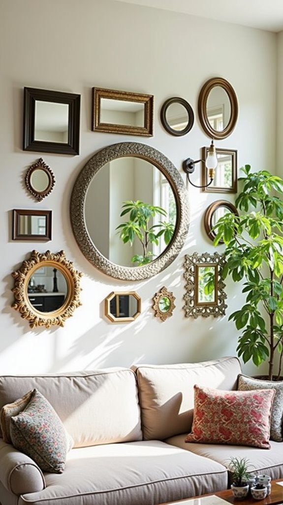 creative mirror gallery walls