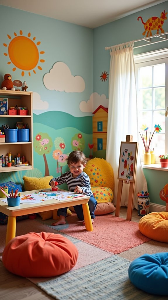 creative toddler arts workspace
