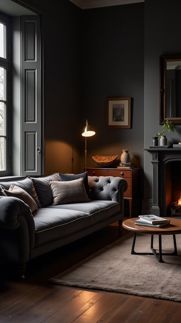 dark flooring enhances sophistication