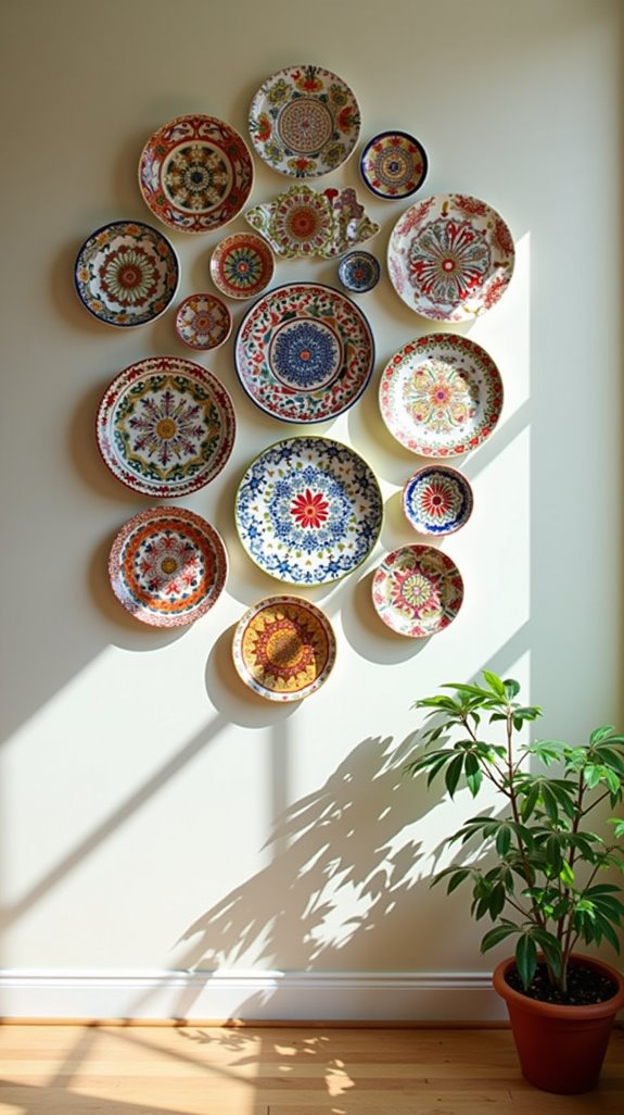 decorative wall plates arrangement