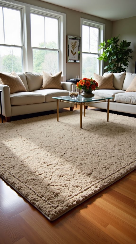 define spaces with rugs