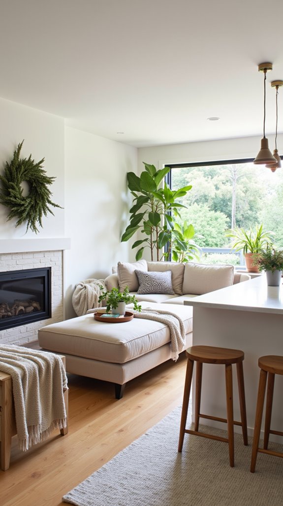 designated zones with furniture