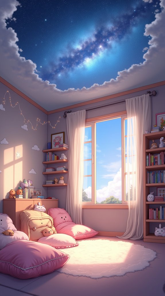 dreamy starry cloud ceiling