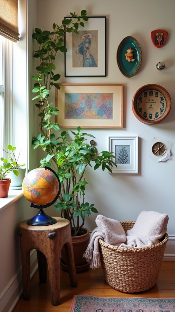 eclectic corner display ideas