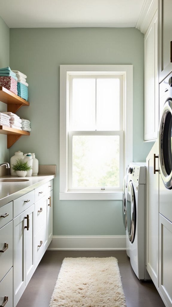 efficient wall mounted laundry organization