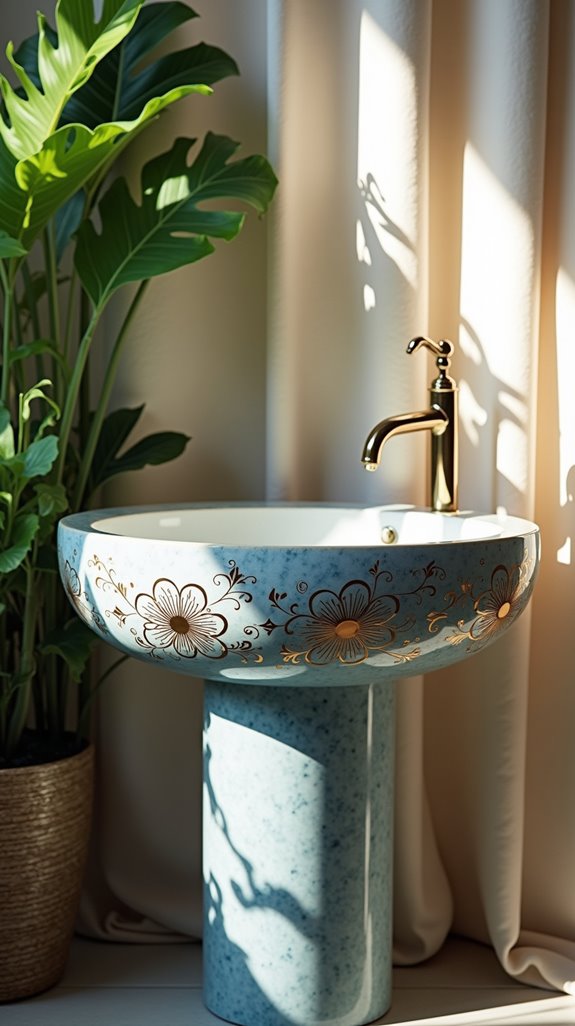 elegant basins artistic pedestals