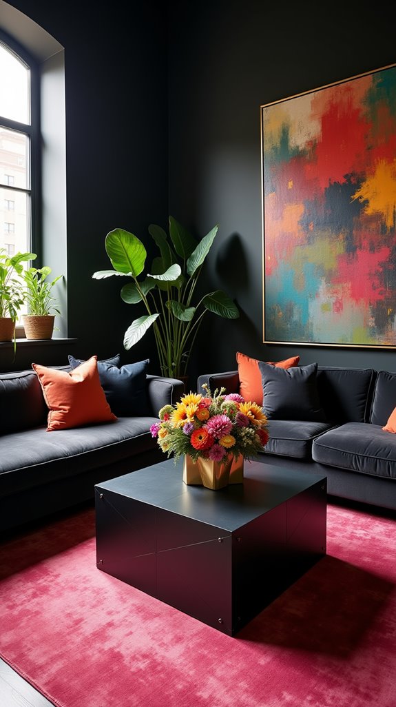 elegant black living spaces