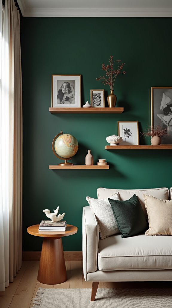 elegant decor with shelves