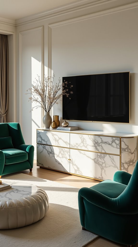 elegant marble tv stands
