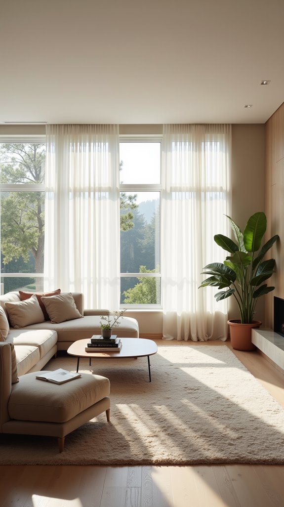 elegant views with curtains
