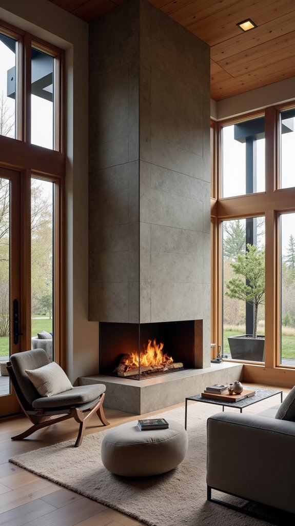 elevated fireplaces for comfort