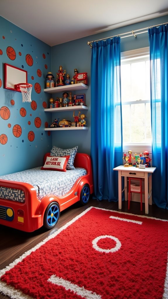 energizing sports themed room decor