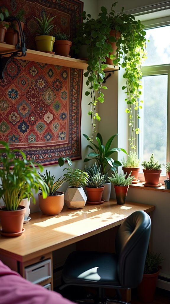 enhance dorm with plants