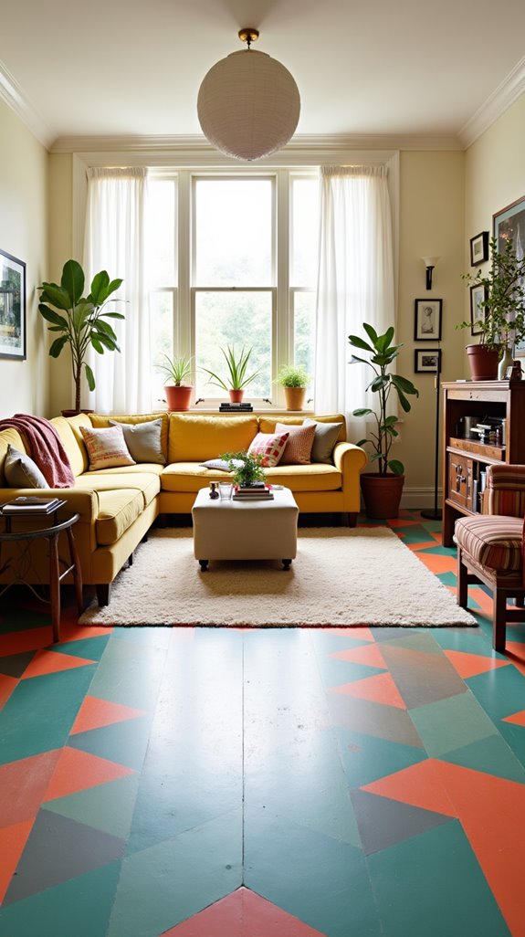 expressive fun painted floors