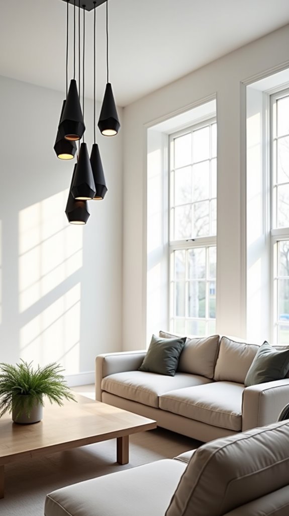 functional minimalist statement lighting