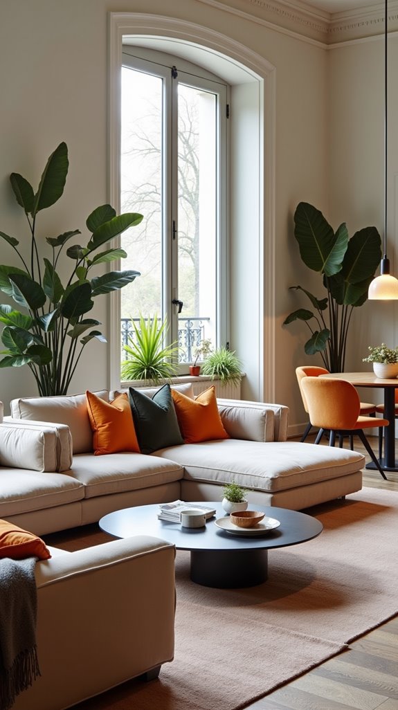 furniture defines distinct areas