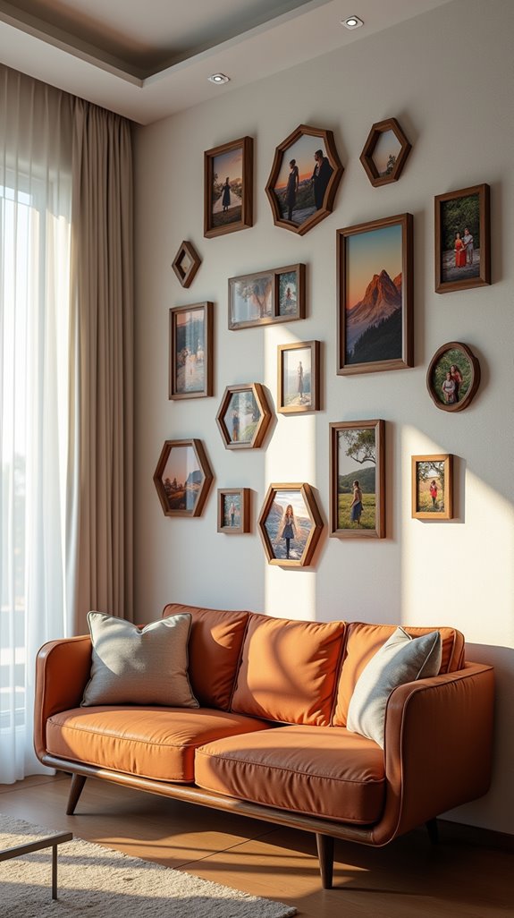 geometric frame designs display