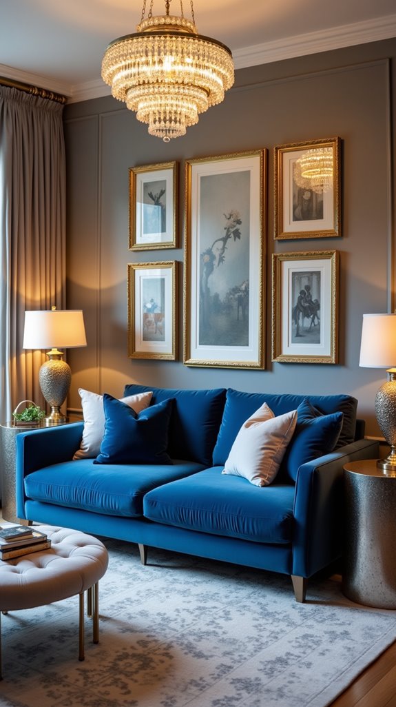 gold and silver accents