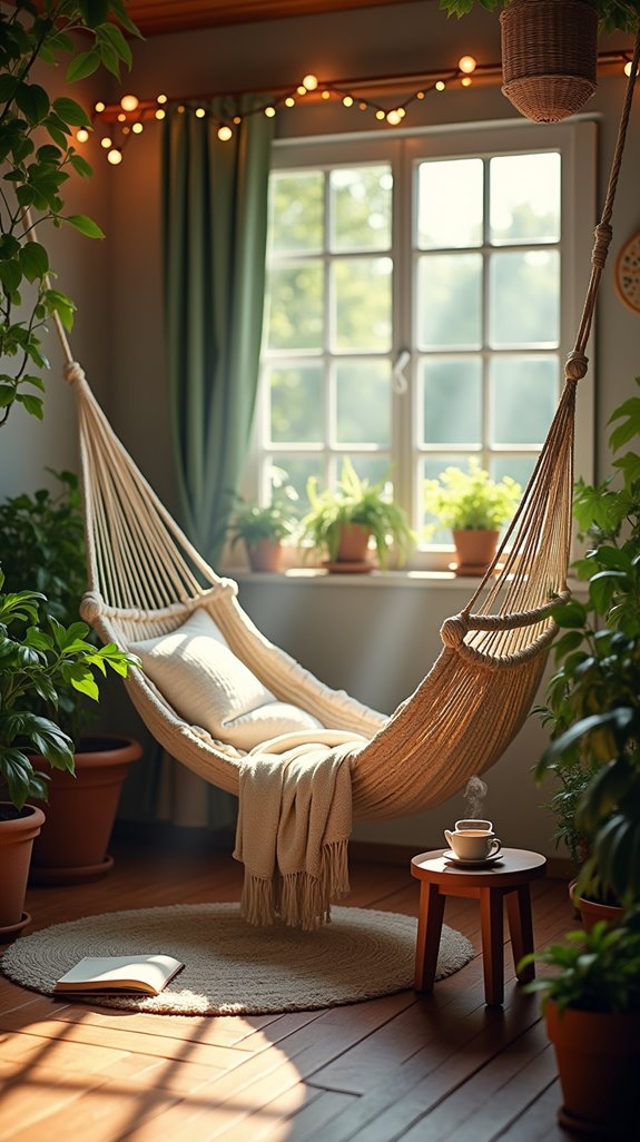 hammock relaxation corner setup