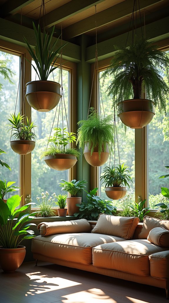 hanging artistic ceiling planters