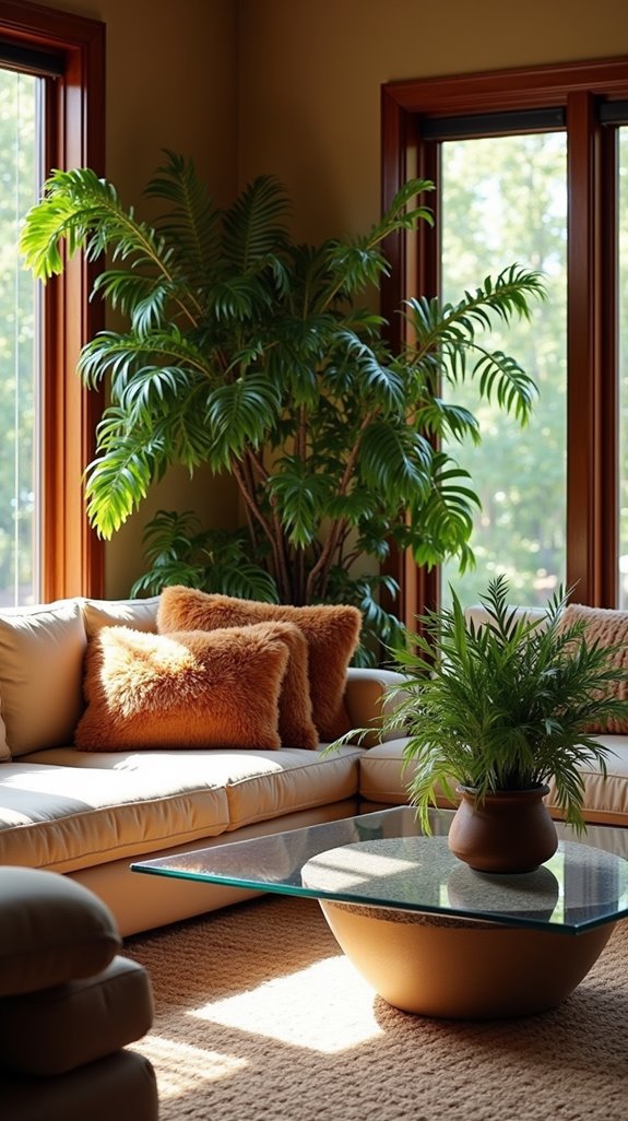 indoor plants for brown decor
