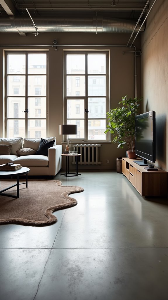 industrial chic concrete aesthetics