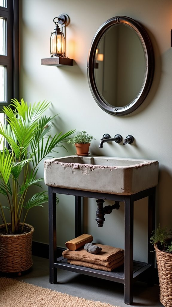 industrial wash basins aesthetic