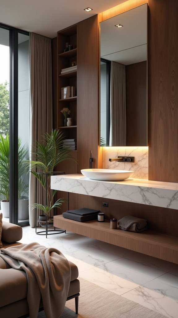 integrated wash basin elegance