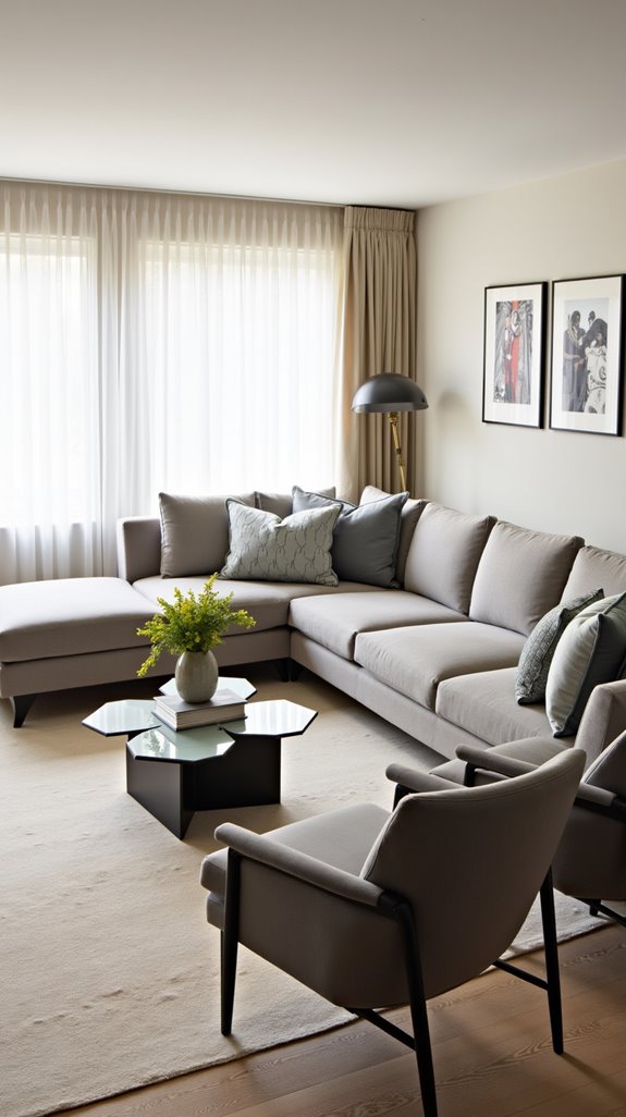 invigorating angled furniture layouts